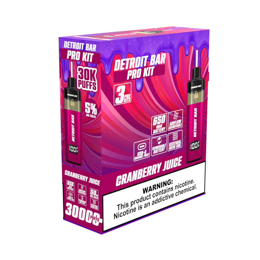 Cranberry Juice - Detroit Bar Pro Kit 30K Puffs