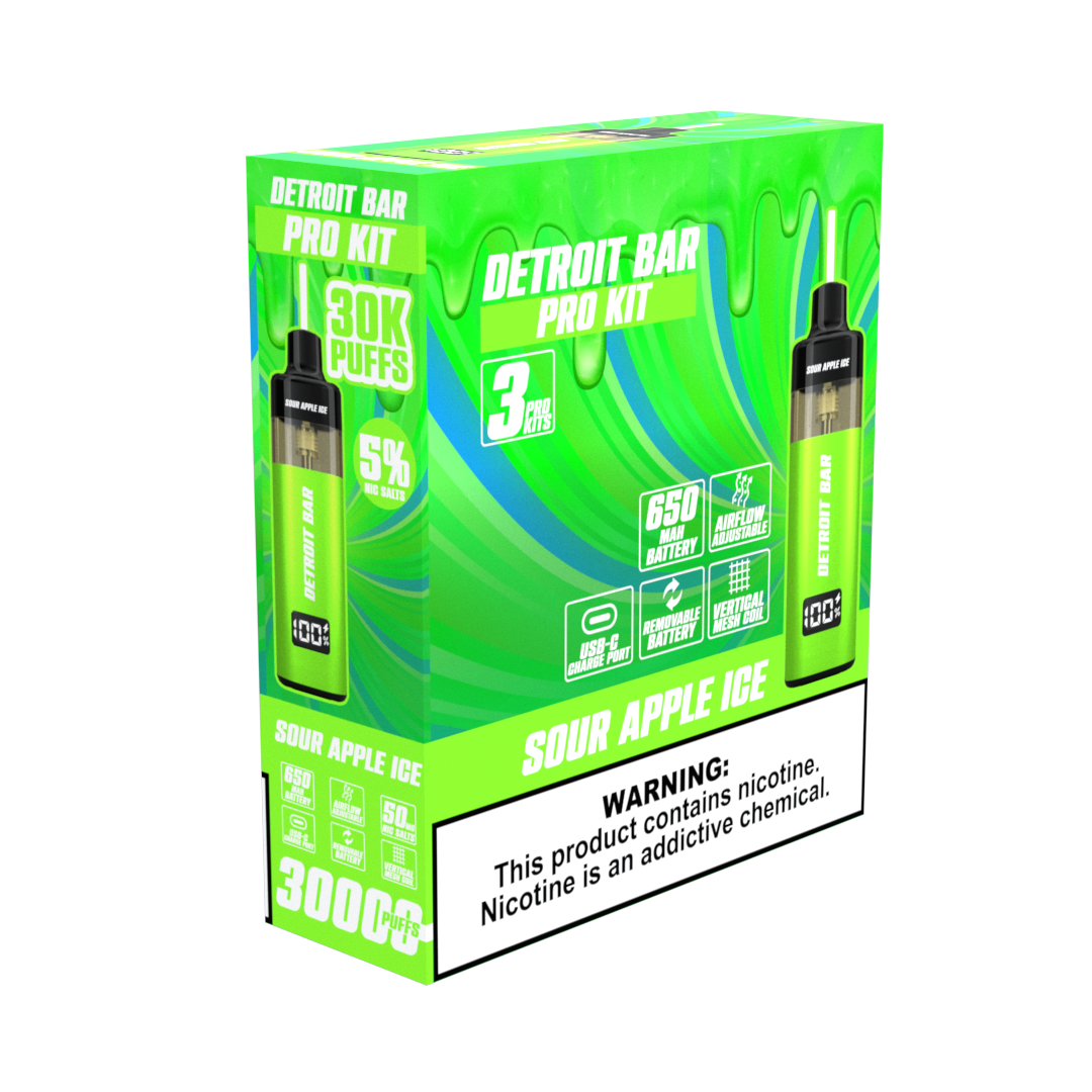 Sour Apple Ice - Detroit Bar Pro Kit 30K Puffs