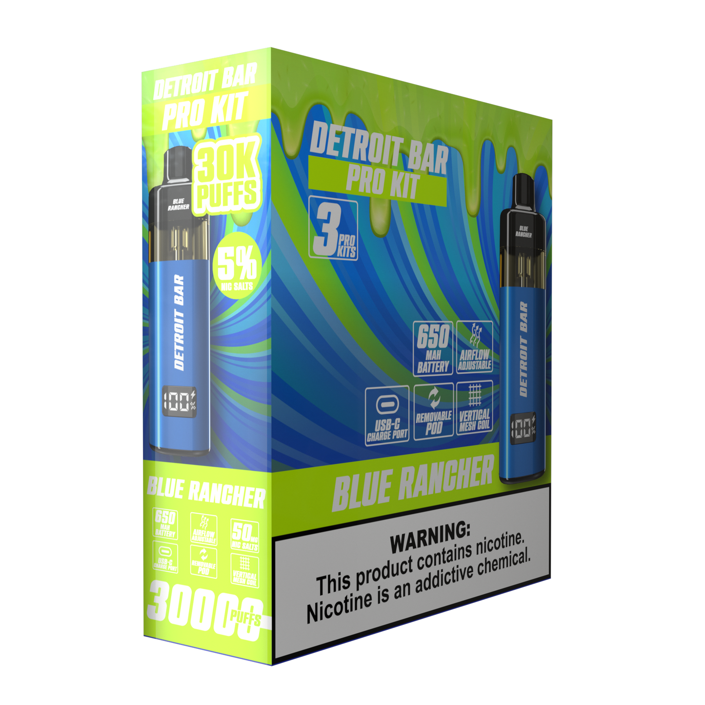 Blue Rancher - Detroit Bar Pro Kit 30K Puffs