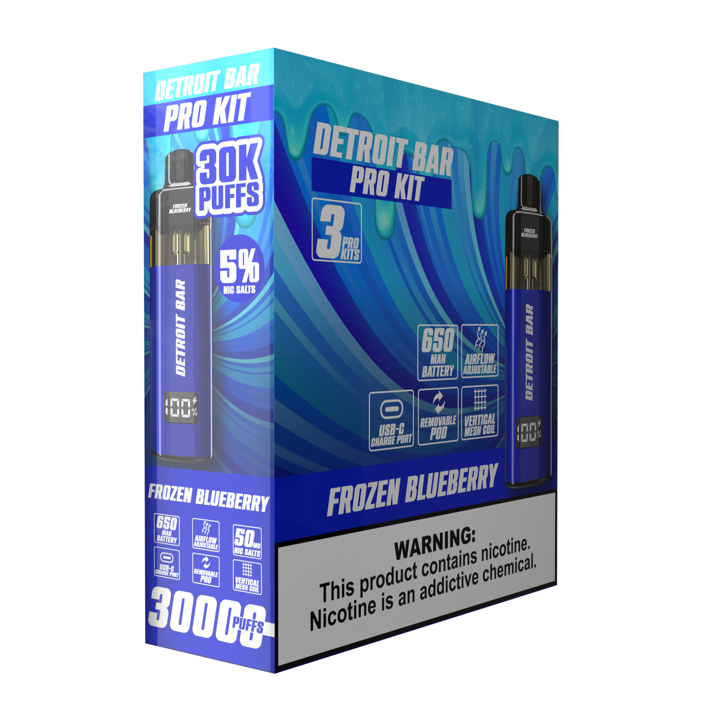 Frozen Blueberry - Detroit Bar Pro Kit 30K Puffs