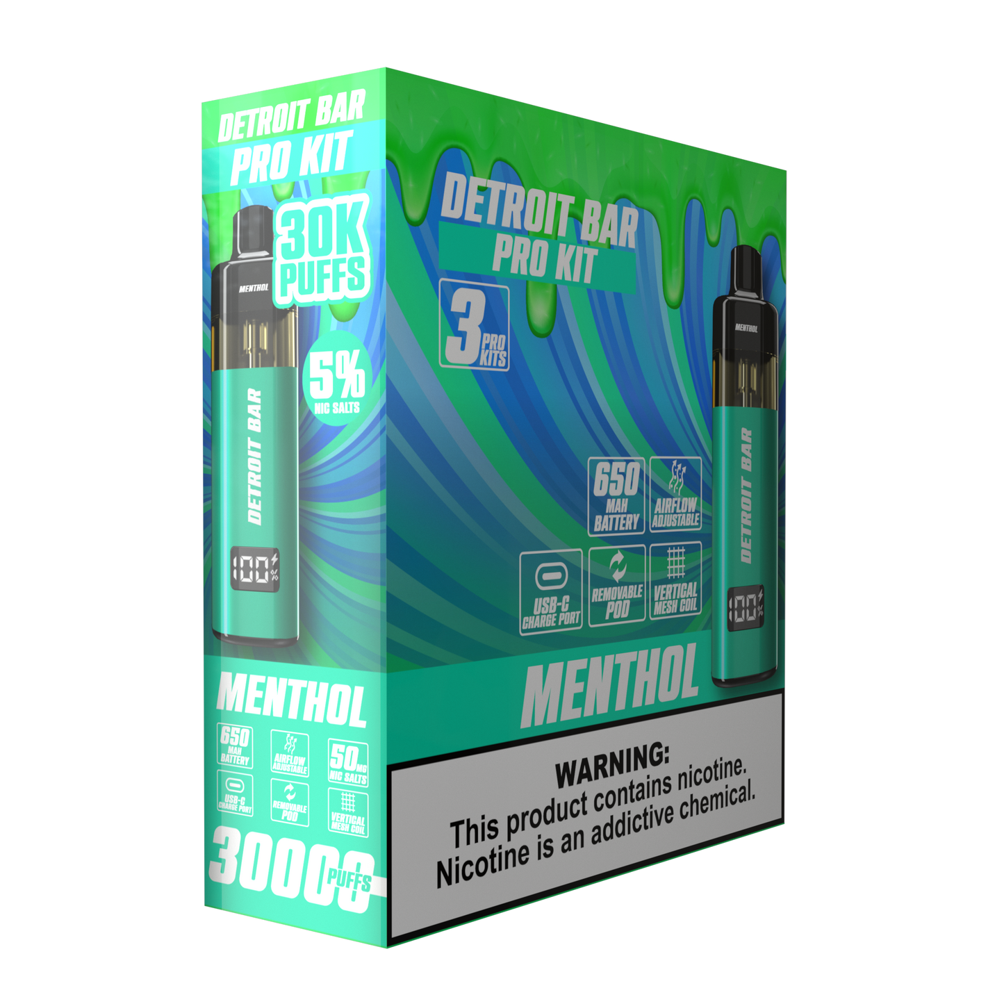 Menthol - Detroit Bar Pro Kit 30K Puffs