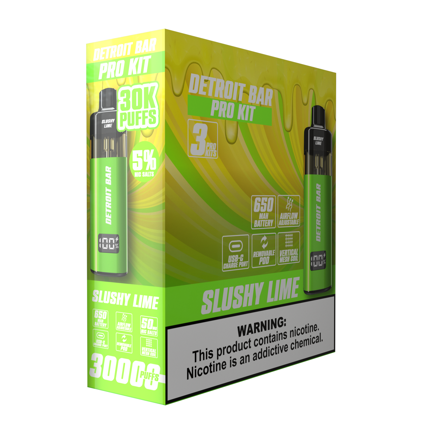 Slushy Lime - Detroit Bar Pro Kit 30K Puffs