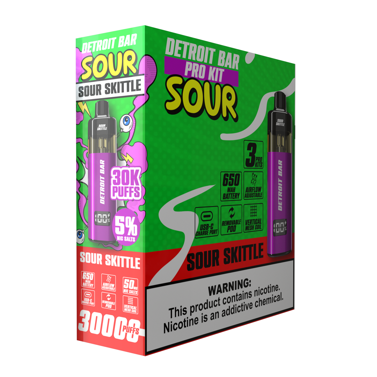 Sour Skittle - Detroit Bar Pro Kit 30K Puffs