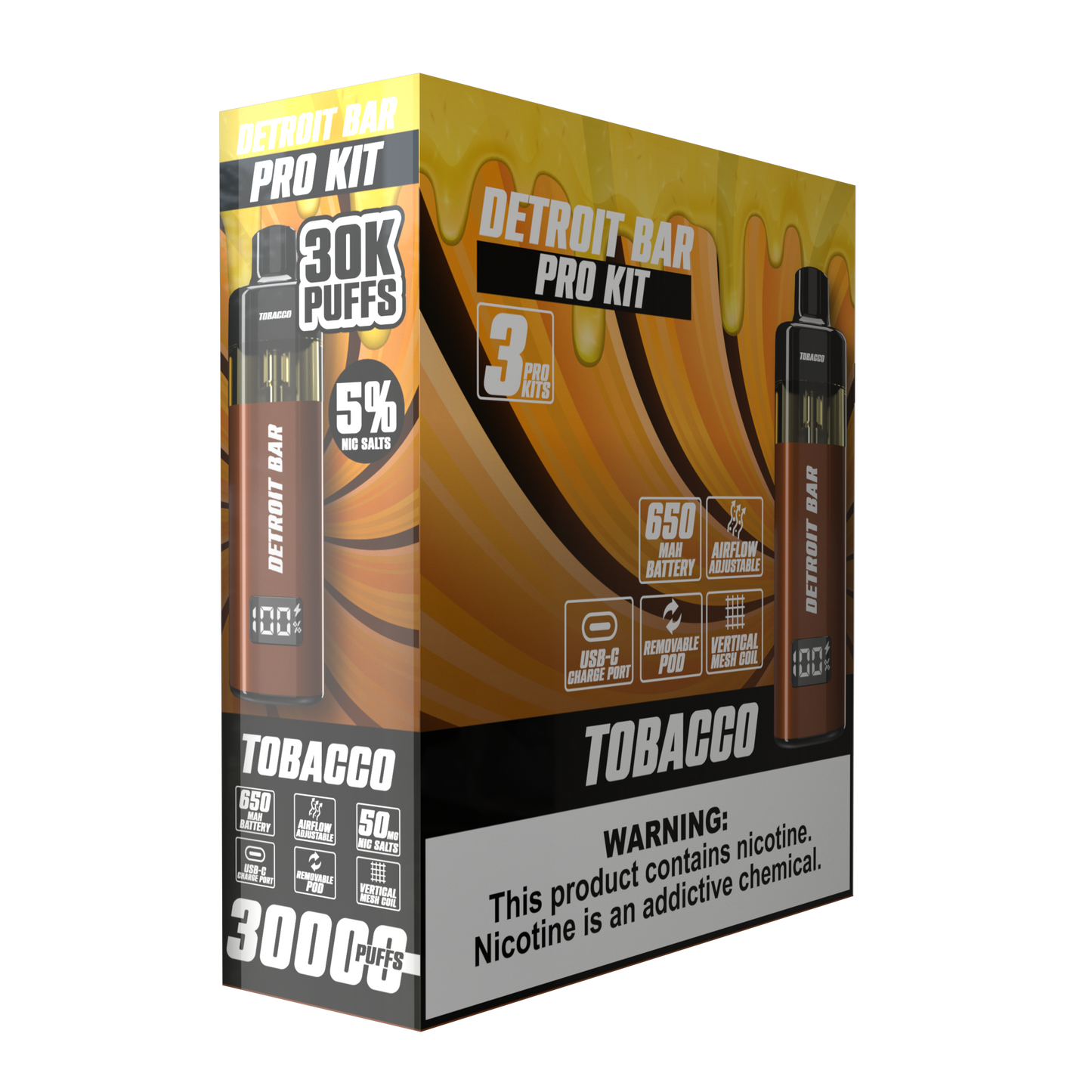 Tobacco - Detroit Bar Pro Kit 30K Puffs