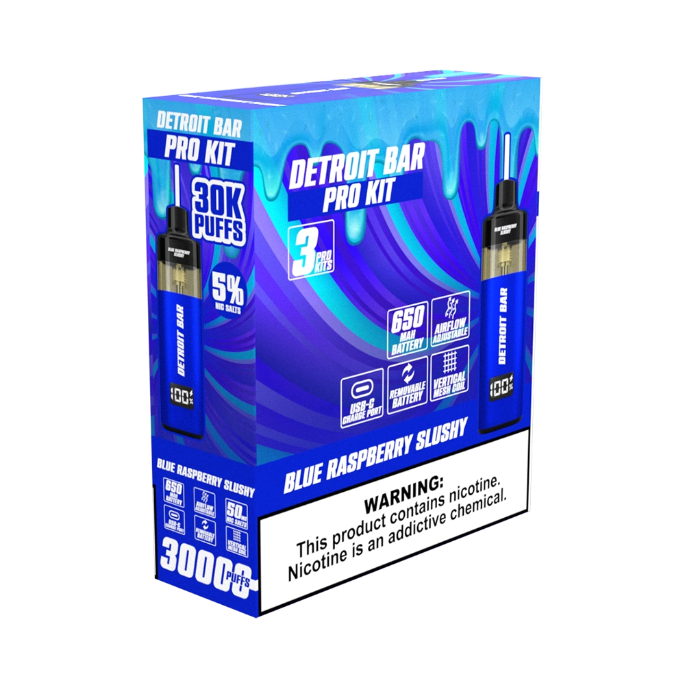 Blue Raspberry Slushy - Detroit Bar Pro Kit 30K Puffs