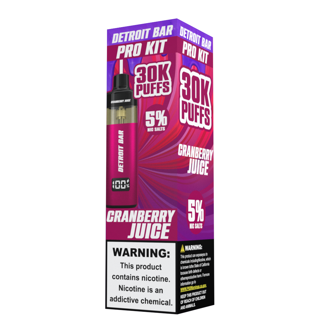 Cranberry Juice - Detroit Bar Pro Kit 30K Puffs