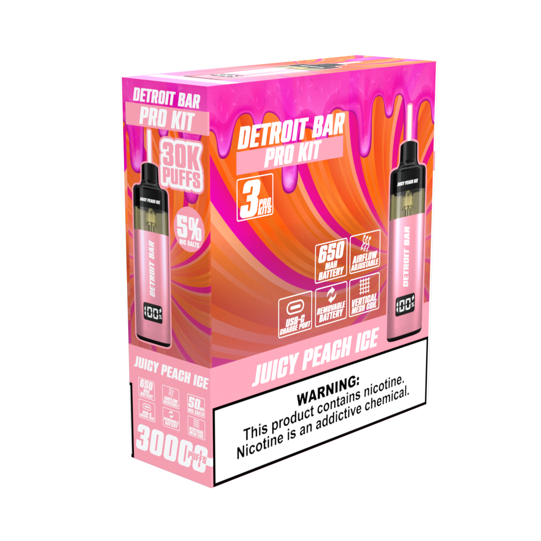 Juicy Peach Ice - Detroit Bar Pro Kit 30K Puffs