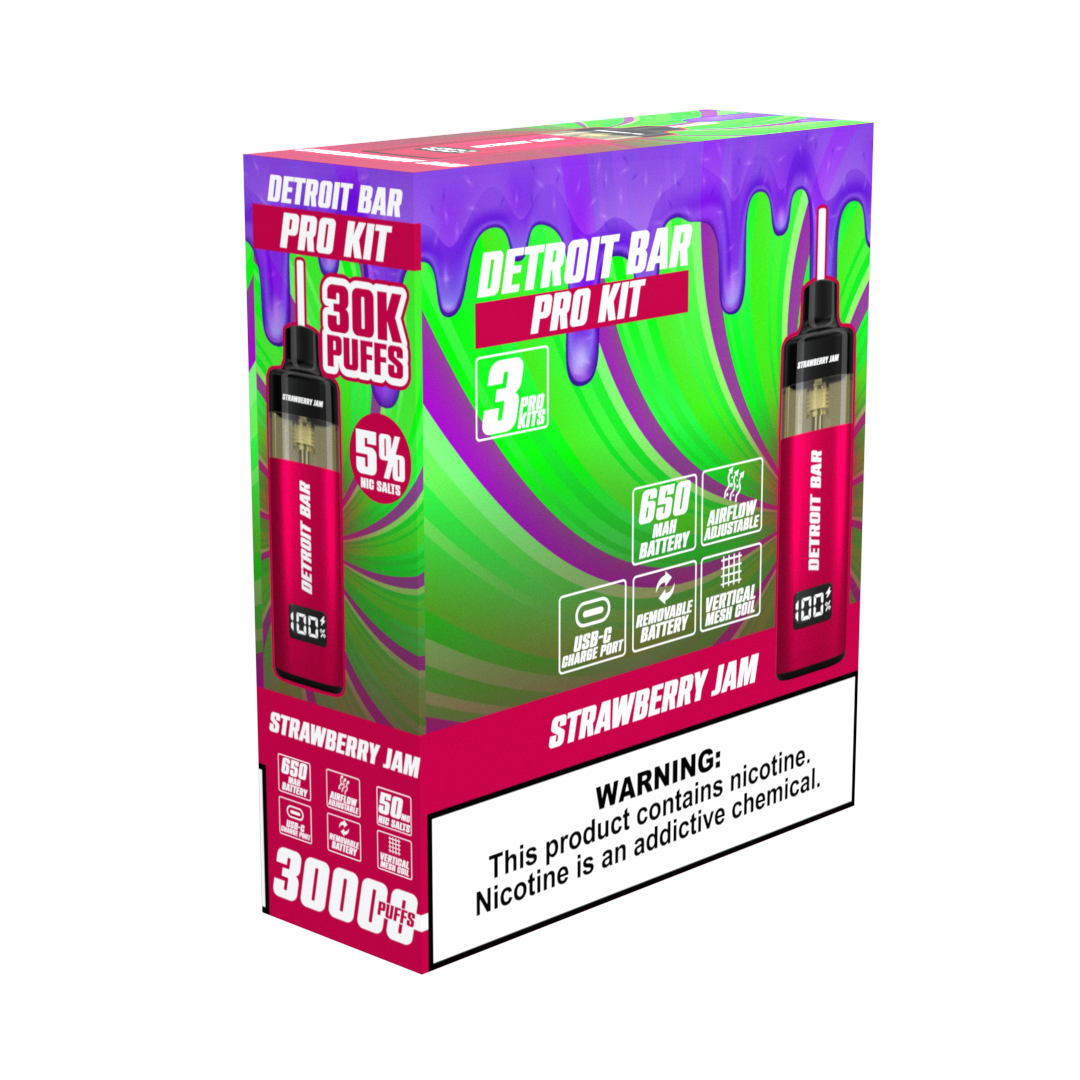 Strawberry Jam - Detroit Bar Pro Kit 30K Puffs