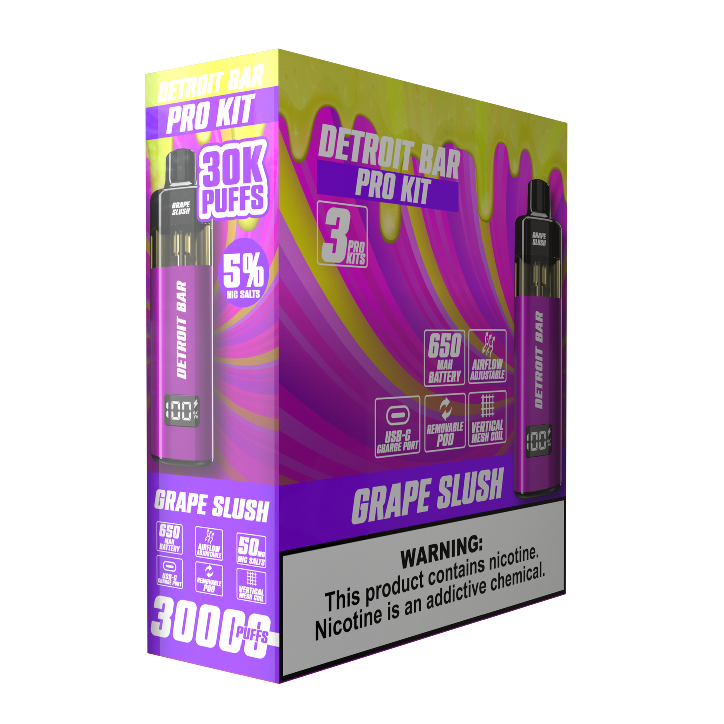 Grape Slush - Detroit Bar Pro Kit 30K Puffs