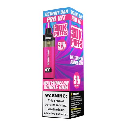 Watermelon Bubble Gum - Detroit Bar Pro Kit 30K Puffs