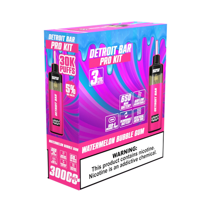 Watermelon Bubble Gum - Detroit Bar Pro Kit 30K Puffs
